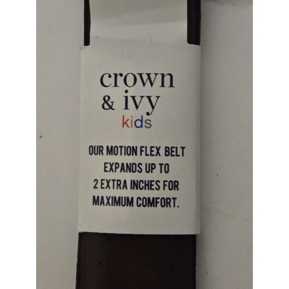 Crown & Ivy Kids Belt Motion Flex Size L Brown Black Reversible Boys